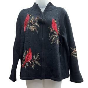 Vintage Tiara International Christmas Sweater‎ Cardinals
